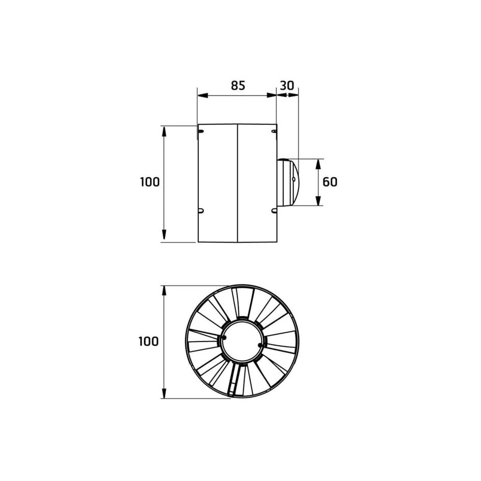 Flexit 100 DFM Kanalvifte Flexit Avtrekksvifte FL-400012