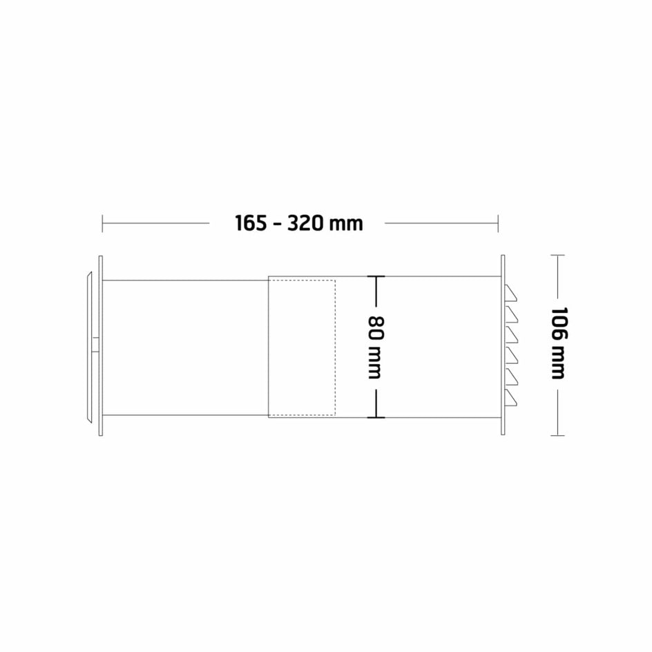 Flexit 80T Friskluftsventil Ø80mm Flexit FL-02299
