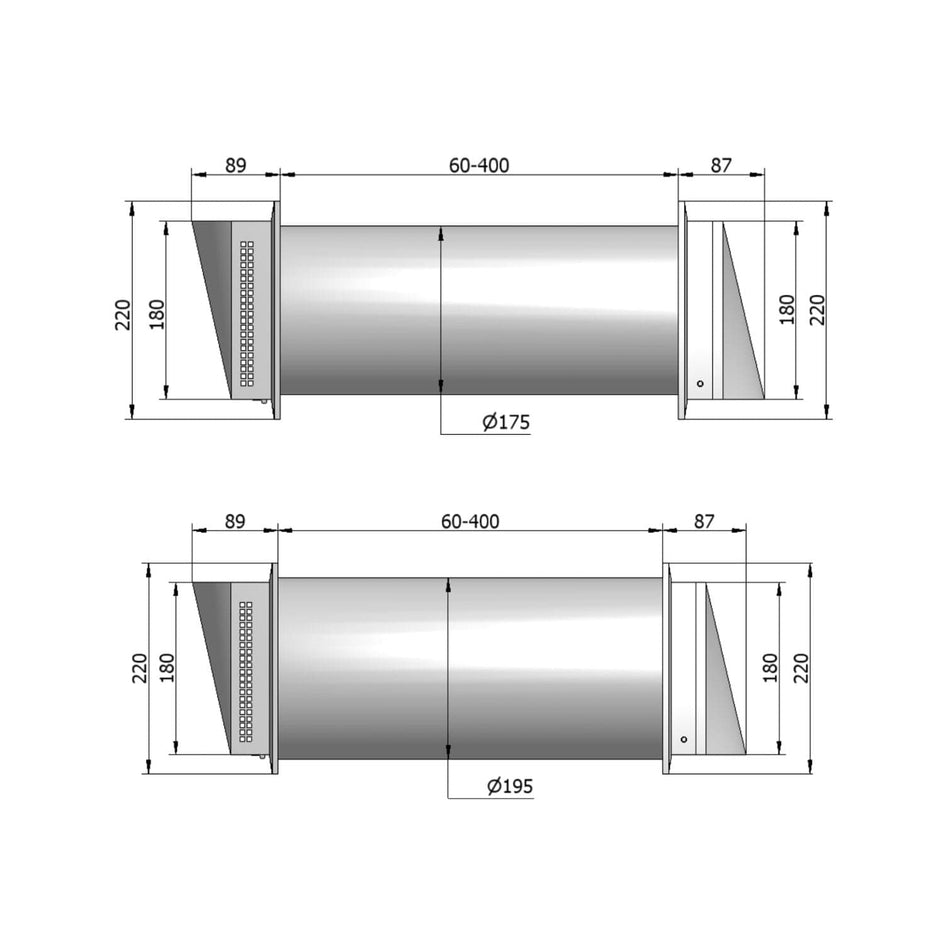Flexit Aero Lydventil Ø100-125mm Flexit