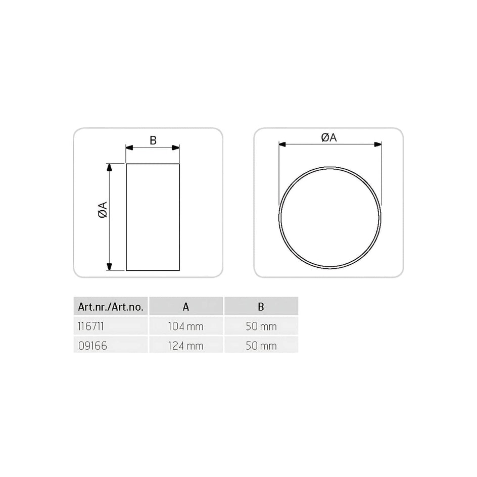 Flexit Aero Skjøterør 50mm Flexit