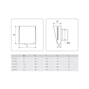 Flexit Aero Ventil Innvendig