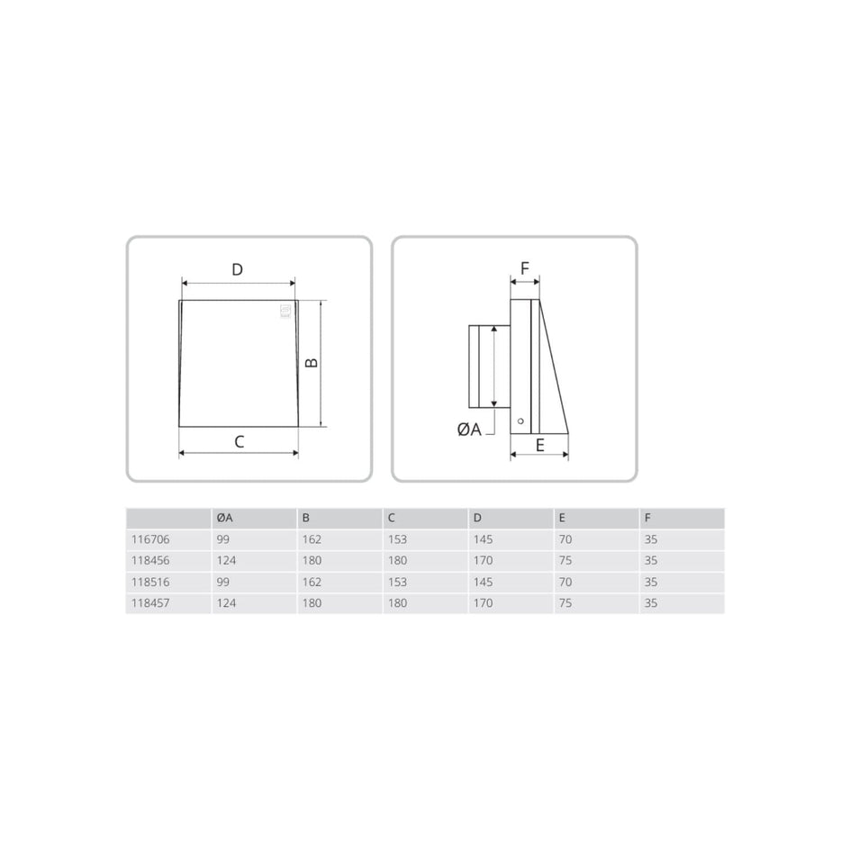 Flexit Aero Ventilkappe med Stuss Flexit