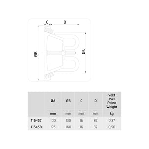Flexit Avtrekksventil Ø100-125mm