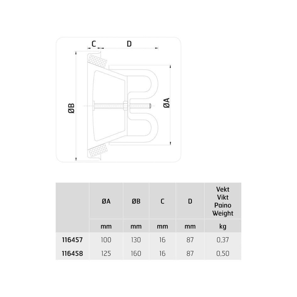 Flexit Avtrekksventil Ø100-125mm Flexit