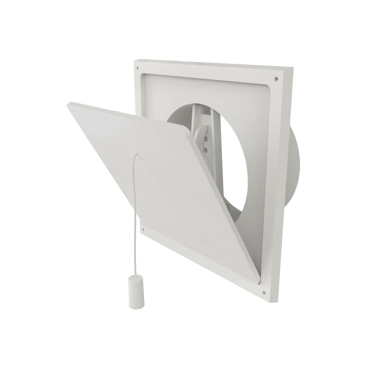 Flexit Klaffventil med Rund Stuss Hvit / Ø125mm Flexit FL-09169