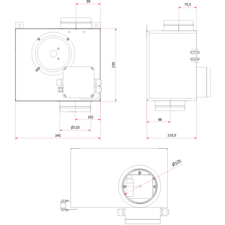 Flexit KVEC 125 Kanalvifte