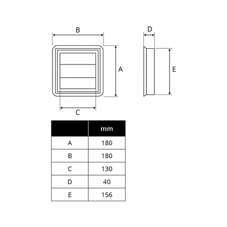 Flexit Lamellventil 180mm