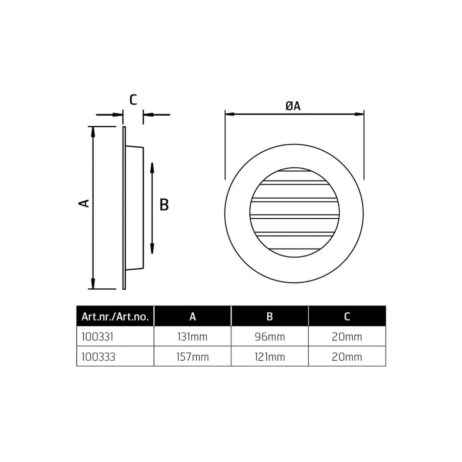 Flexit Sjalusirist Støpt med Rund Stuss Flexit