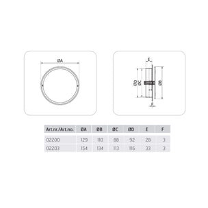 Flexit Rund Plast Tallerkenventil
