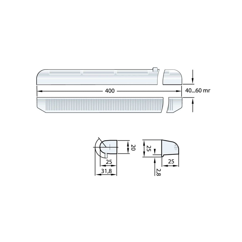 Flexit W400 Spalteventil Hvit Flexit FL-400016