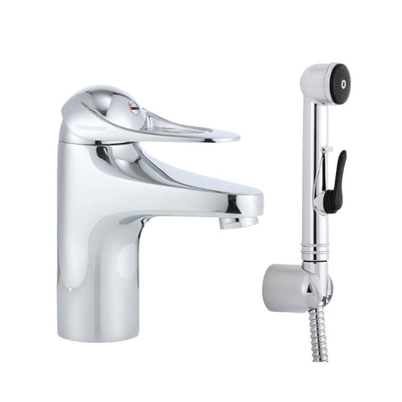 FM Mattsson Servantbatteri 9000E II med selvlukkende hånddusj