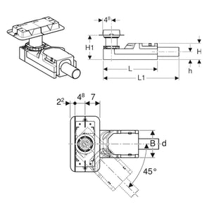 Geberit 50mm cleanLine installasjonssett