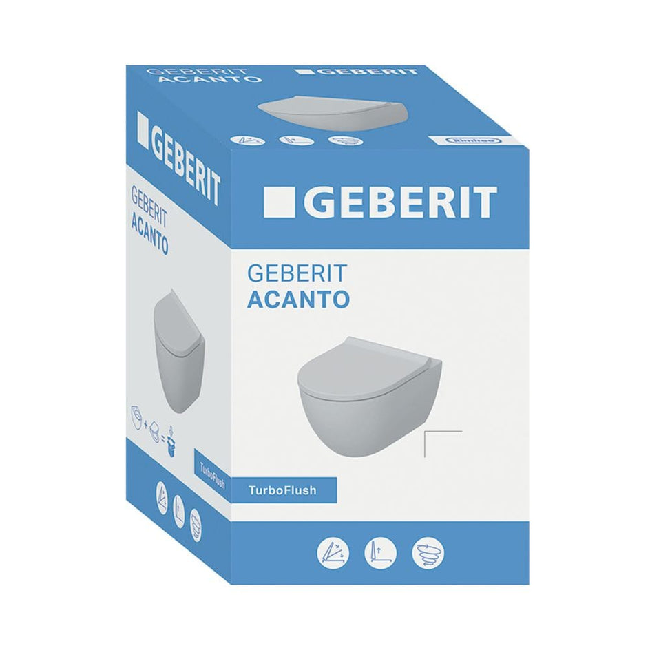 Geberit Acanto TurboFlush Rimfree Vegghengt toalett Geberit Vegghengt toalett