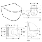 Geberit Acanto TurboFlush Rimfree Vegghengt toalett