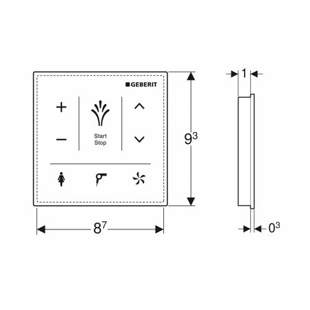 Geberit AquaClean Veggpanel for Mera og Tuma