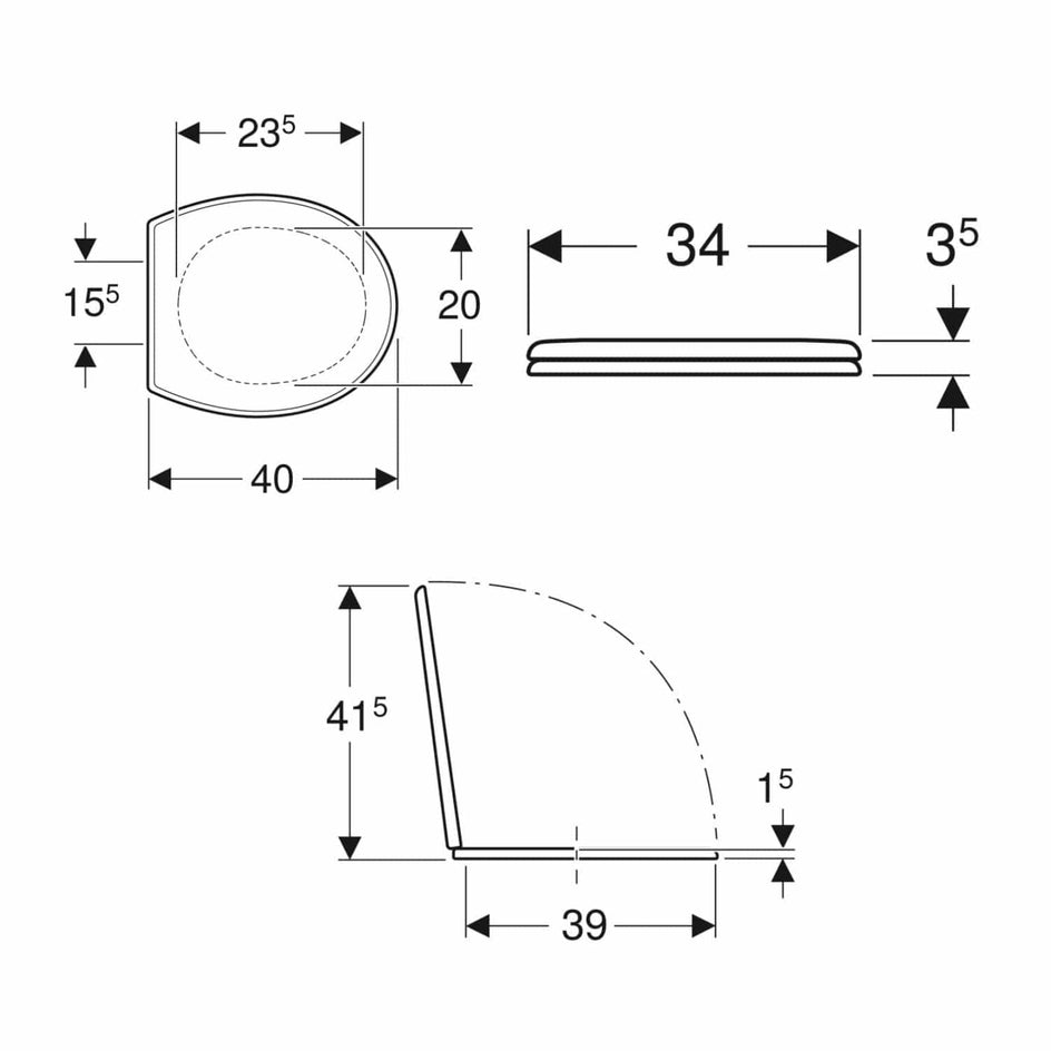 Geberit Bambini Toalettsete Hvit Geberit Toalettsete GRO-6194001