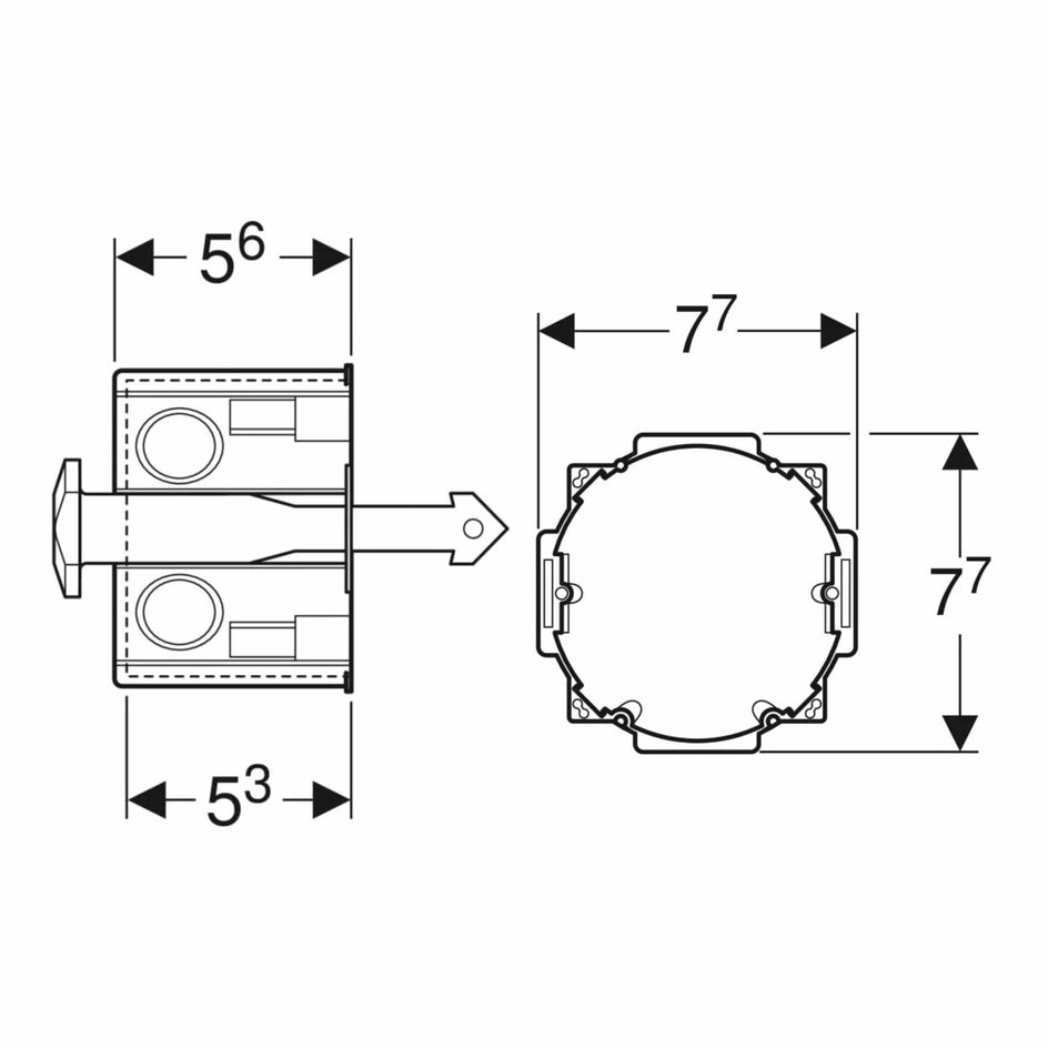Geberit Byggesett for Duofresh Geberit Tilbehør toalett GRO-6166178
