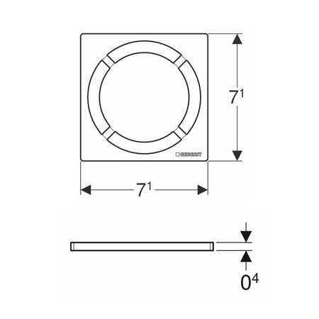 Geberit designrist circle 8x8cm