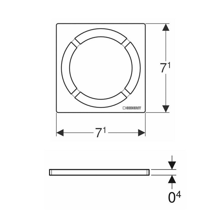 Geberit designrist circle 8x8cm