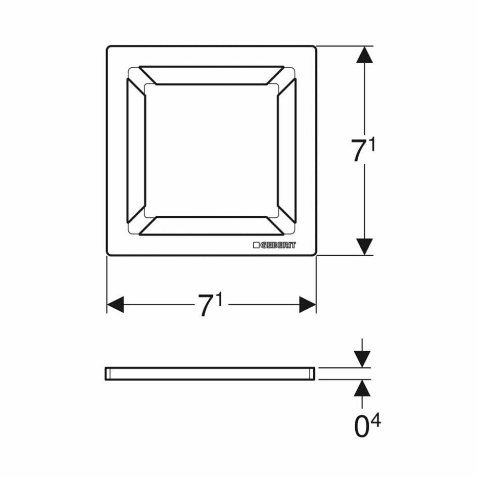 Geberit Designrist Square Krom Geberit Slukrist GRO-6166089