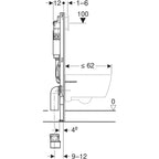 Geberit Duofix Delta Innbyggingssisterne H112cm