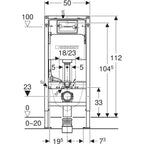 Geberit Duofix Delta Innbyggingssisterne H112cm