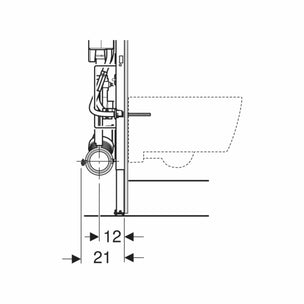 Geberit Duofix Sigma Innbyggingssisterne til høydejustering