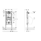 Geberit Duofix urinalelement universal til dusjhode 112-130cm