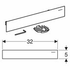 Geberit kompletteringssett polert stål