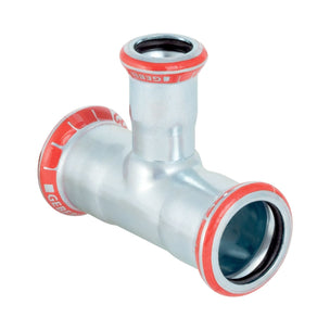 Geberit Mapress galvanisert T-rør redusert Pressfitting