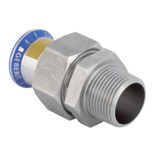 Geberit Mapress syrefast Tippunion med utvendige gjenger gass Pressfitting