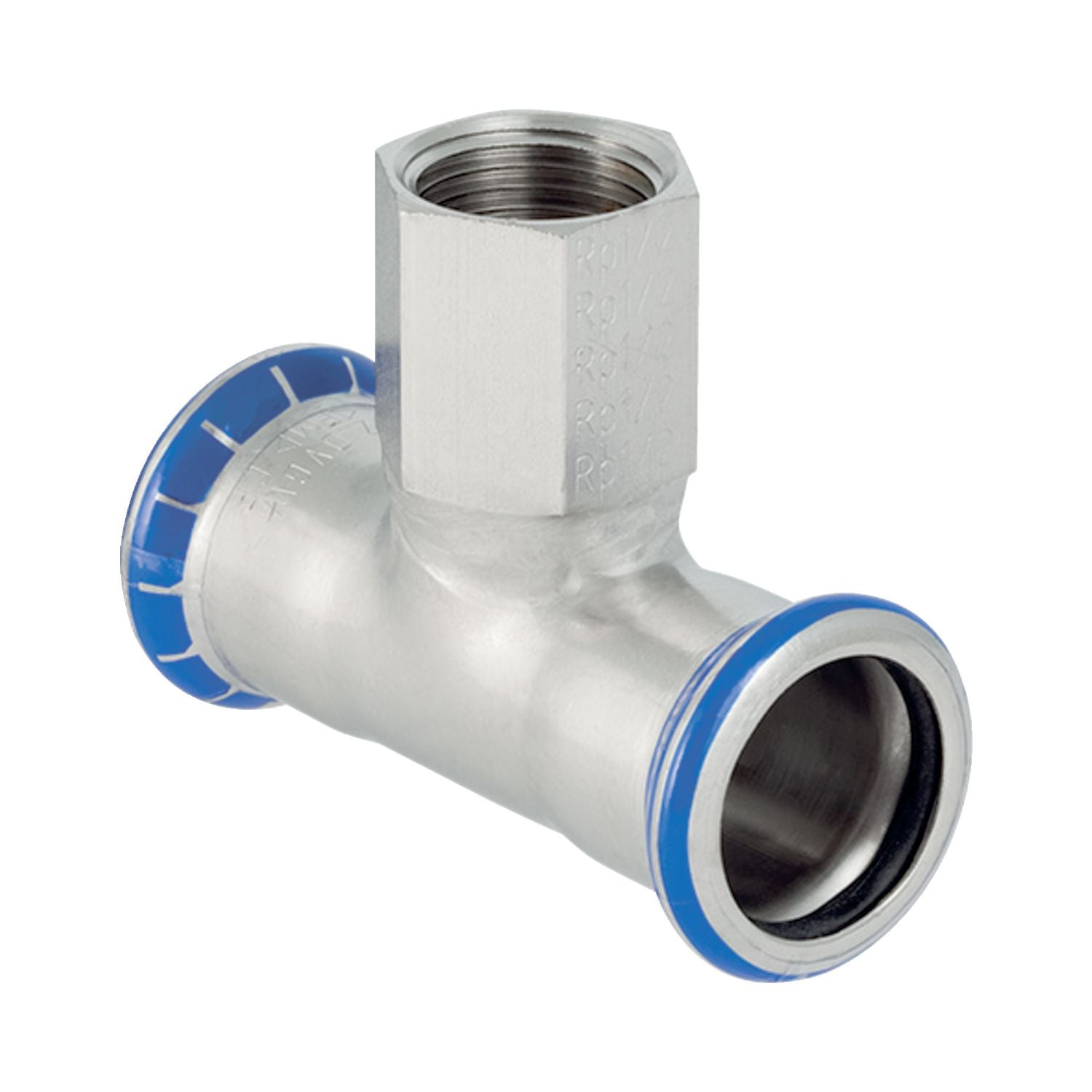 Geberit Mapress T-rør med innvendige gjenger Pressfitting 15mmx1/2"x15mm Geberit T-rør pressfitting GRO-1951159