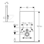 Geberit Monolith for Veggtoalett 101-114cm