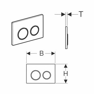 Geberit Omega 20 Betjeningsplate