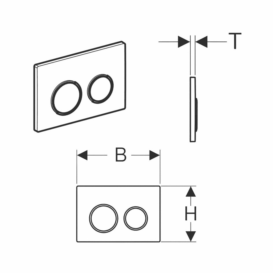 Geberit Omega 20 Betjeningsplate Geberit Betjeningsplate og trykknapper