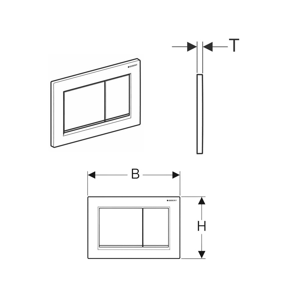 Geberit Omega 30 Betjeningsplate Geberit Betjeningsplate og trykknapper
