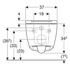 Geberit One Rimless Vegghengt toalett høydejusterbar