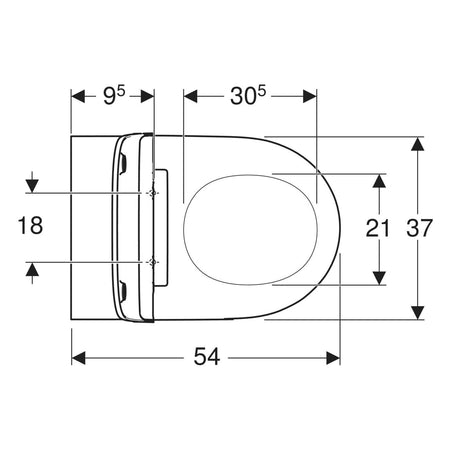 Geberit One Rimless Vegghengt toalett høydejusterbar