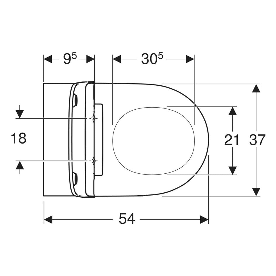 Geberit One Rimless Vegghengt toalett høydejusterbar Hvit Geberit Vegghengt toalett GRO-6122445