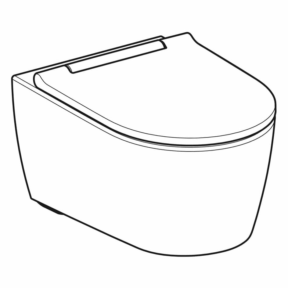 Geberit One Rimless Vegghengt toalett høydejusterbar Hvit Geberit Vegghengt toalett GRO-6122445