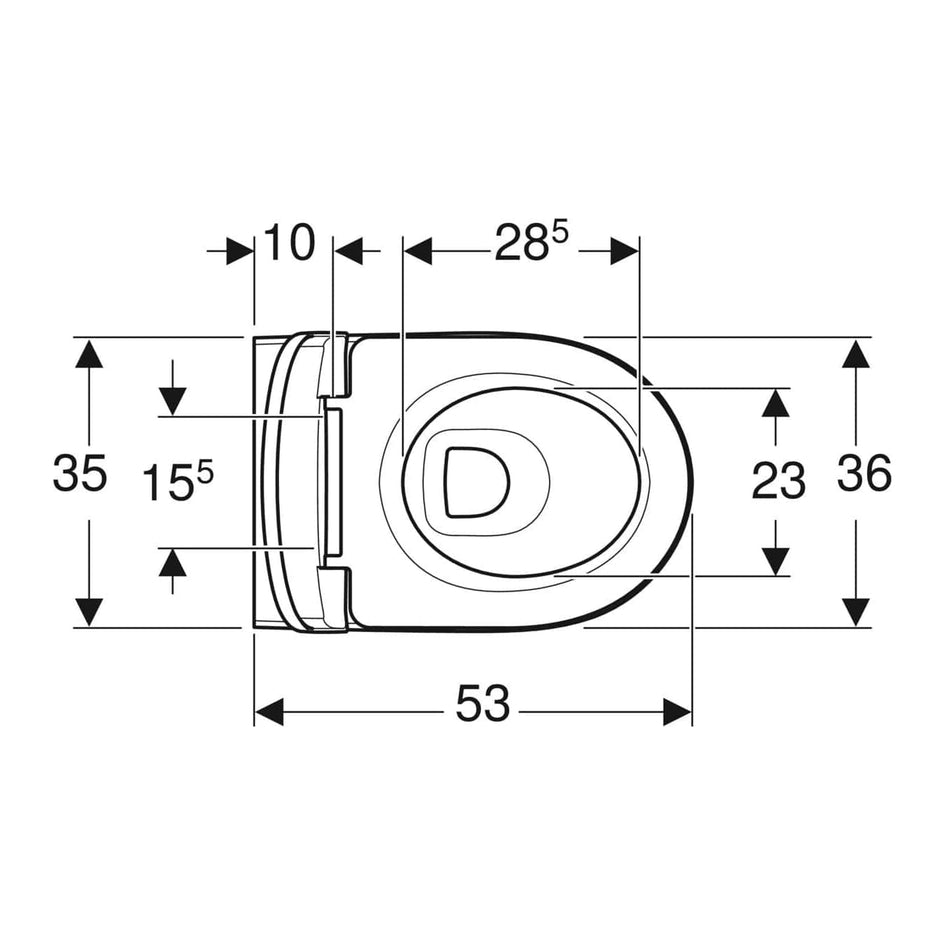 Geberit Selnova Premium Vegghengt toalett Hvit Geberit Vegghengt toalett GRO-14228174