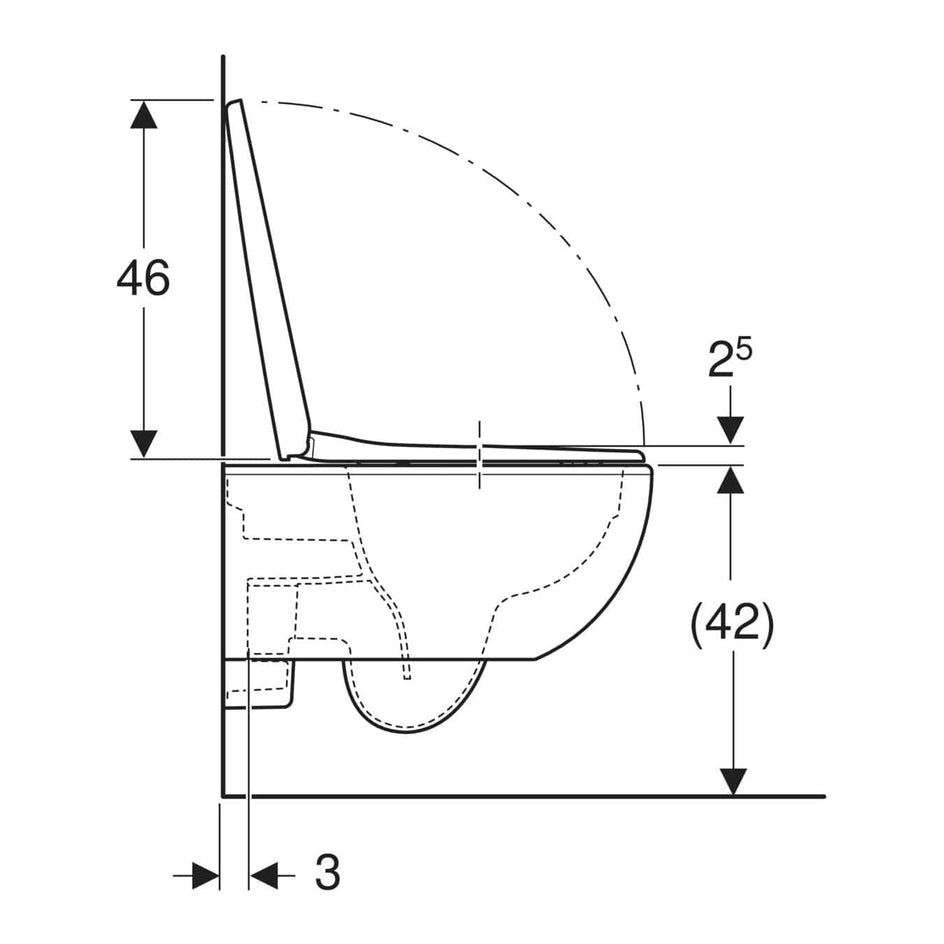 Geberit Selnova Premium Vegghengt toalett Hvit Geberit Vegghengt toalett GRO-14228174