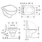 Geberit Selnova Rimfree Vegghengt toalett