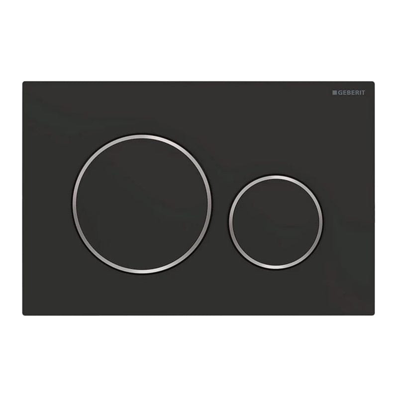 Geberit Sigma 20 Betjeningsplate Svart matt / Krom (Easy Clean) Geberit Betjeningsplate og trykknapper GRO-6166605