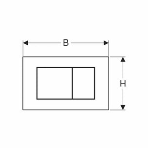Geberit Sigma40 Firkantet Betjeningsplate
