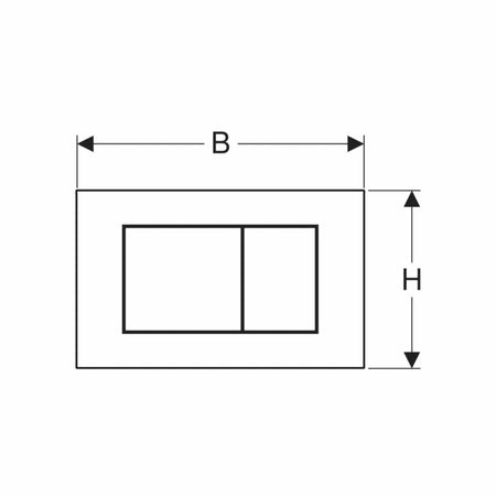 Geberit Sigma40 Firkantet Betjeningsplate