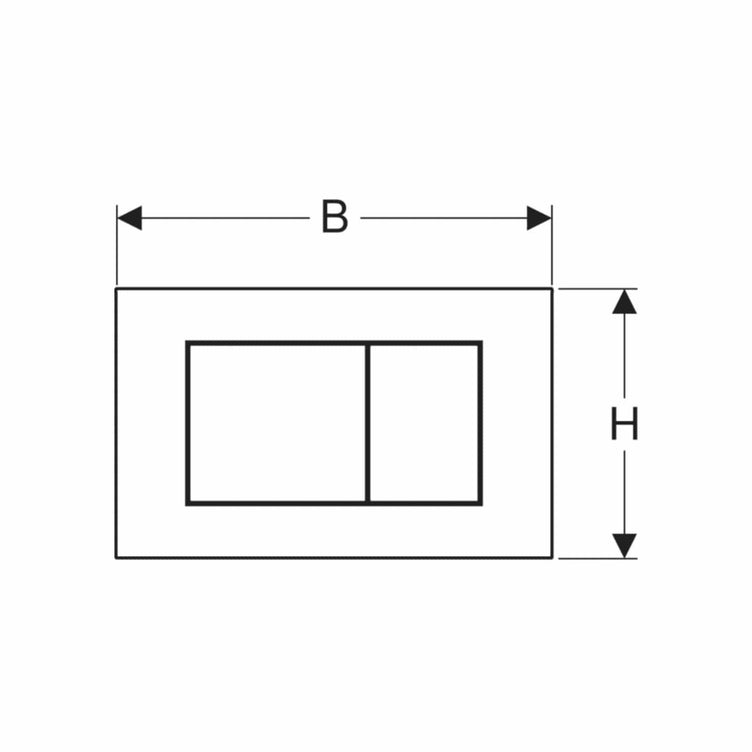 Geberit Sigma40 Firkantet Betjeningsplate