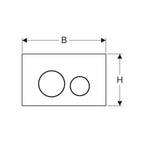 Geberit Sigma40 Rund Glass Betjeningsplate