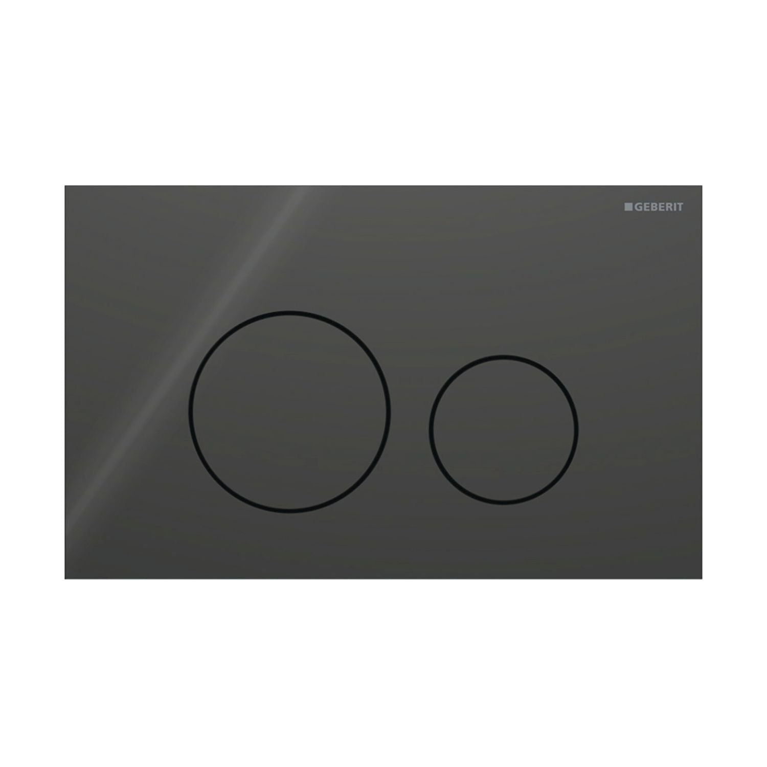 Geberit Sigma 40 Rund Glass Betjeningsplate Svart Geberit Betjeningsplate og trykknapper GRO-1387349