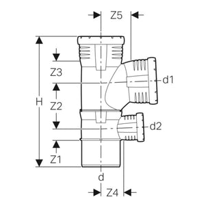 Geberit Silent-Pro PP-MX Kombigrenrør hjørne